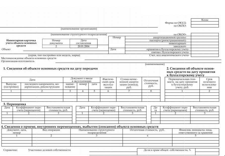 Учет объектов основных средств. Инвентарная карточка учета ОС 6. Инвентарная карточка учета формы ос6. Инвентарная карточка учета объекта основных средств (форма № ОС-6). Инвентарная карточка учета основных средств ОС-6.