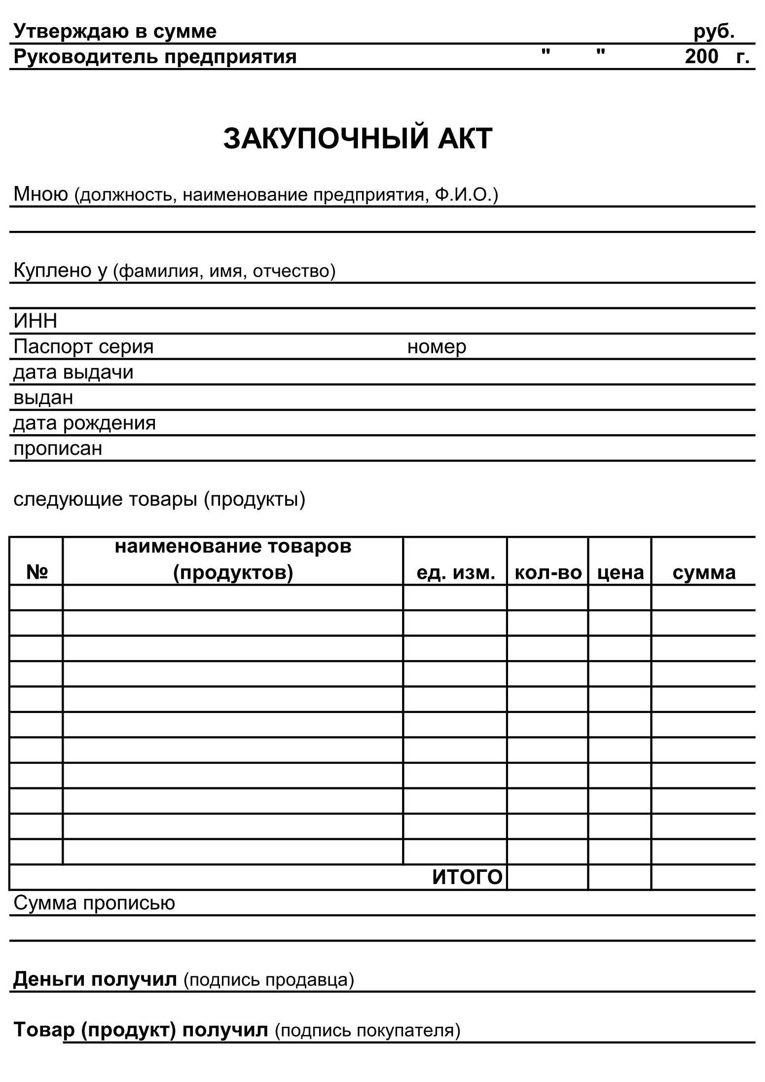 Покупка товаров у физического лица: бухгалтерский учет, документы, налоги | prednalog.ru