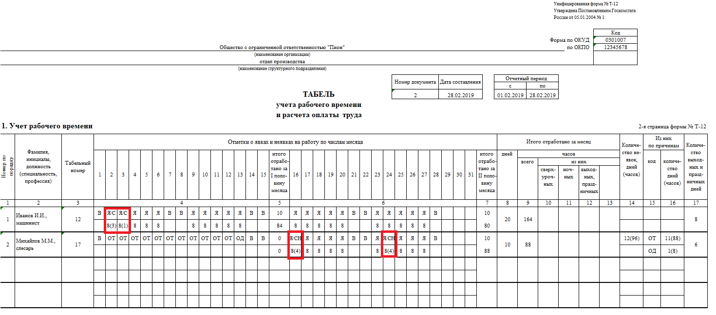 Отметить в табеле. Как посчитать ночные часы в табеле учета рабочего времени. Как отражается отпуск в табеле учета рабочего времени. Табель учета рабочего времени посменный график образец. Как отразить отпуск в табеле учета рабочего времени пример.